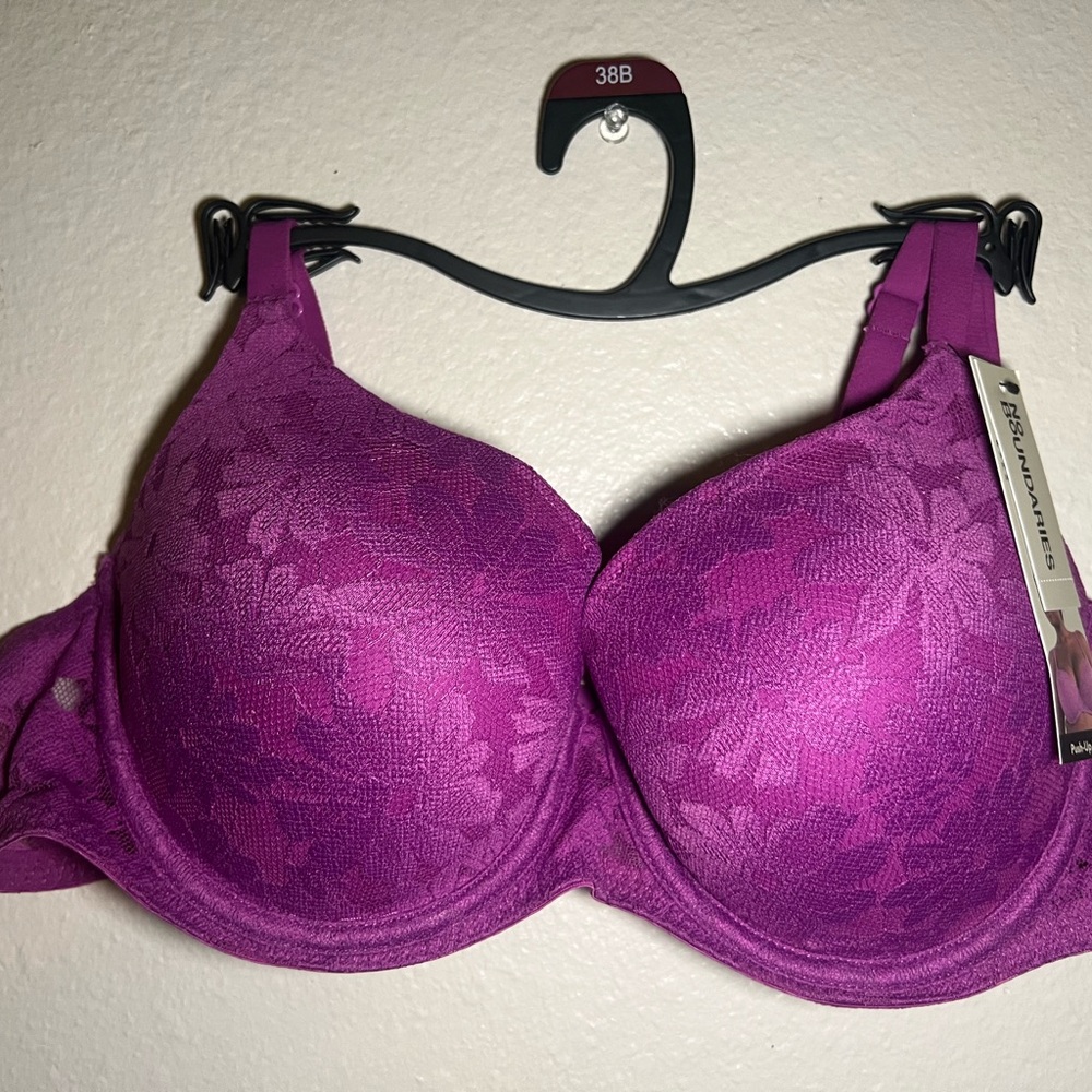 No Boundaries Vibrant Purple Floral Bra